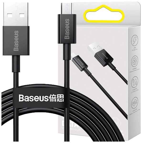 Baseus Superior USB-A / micro USB 2A kabel 2m - svart