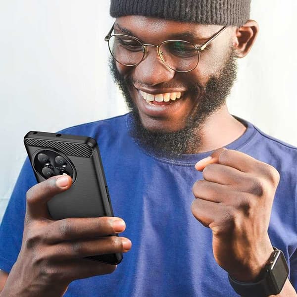 Spacecase Case Carbon Case För Oneplus 11 Svart Skydd