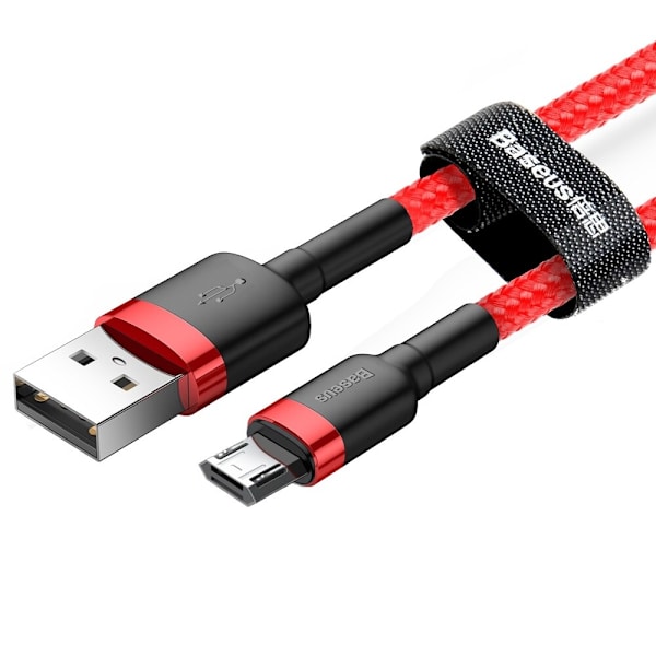 Baseus Cafule-kabel slitesterk nylonkabel USB / mikro-USB-kabel 1,5A 2M rød (CAMKLF-C09)