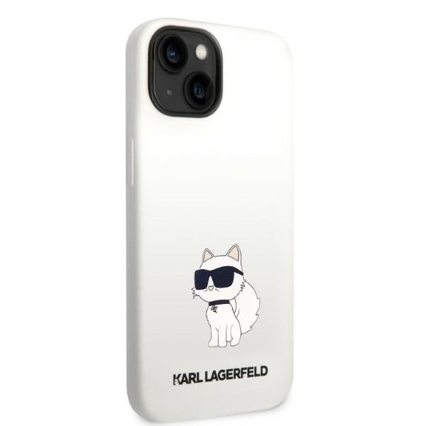 Karl Lagerfeld KLHMP14MSNCHBCH iPhone 14 Plus 6.7 hardt deksel hvit/hvit silikon Choupette MagSafe