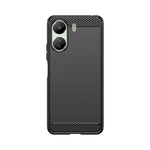 CARBON CASE TIL XIAOMI REDMI 13C FLEXIBLE SILICONE CARBON COVER - SORT