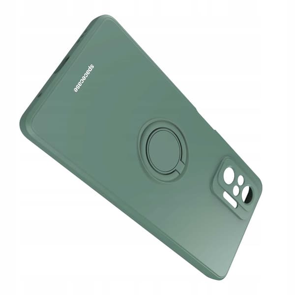 Spacecase Silikon Case Ring För Xiaomi Redmi Note 10 Pro Mörkgrön