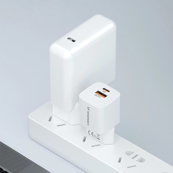 Wozinsky CMWCW 20W USB-C / USB-A vegglader - hvit