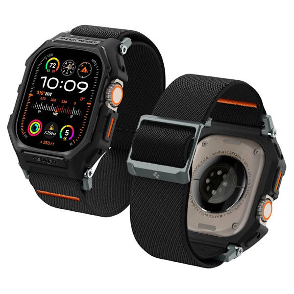 SPIGEN LITE FIT PRO ETUI MED REM TIL APPLE WATCH ULTRA 1/2 (49 MM) - MAT SORT