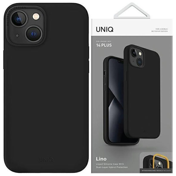 Uniq Lino beskyttelsesdeksel til iPhone 14 Plus - svart