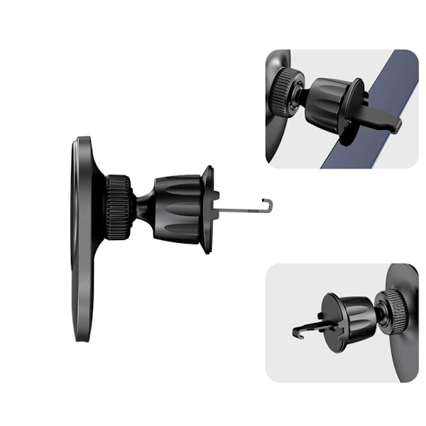 TECH-PROTECT MM15W-V1 MAGNETISK MAGSAFE VENT BILMONTERING TRÅDLØS OPLADER 15W SORT