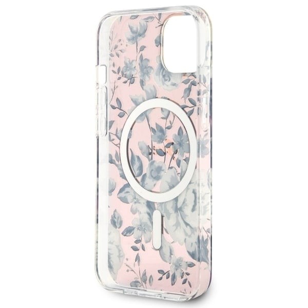 Guess GUHMP14MHCFWSP-deksel til iPhone 14 Plus 6.7 - rosa Flower MagSafe