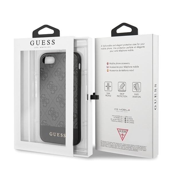 Gissa GUHCI8G4GLGR iPhone 7/8/SE 2020 /SE 2022 grå/grå hårdfodral 4G Stripe Collection