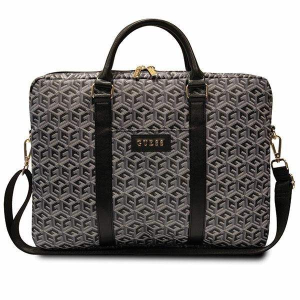 Guess GCube Stripes Laptop Bag 16 - Svart
