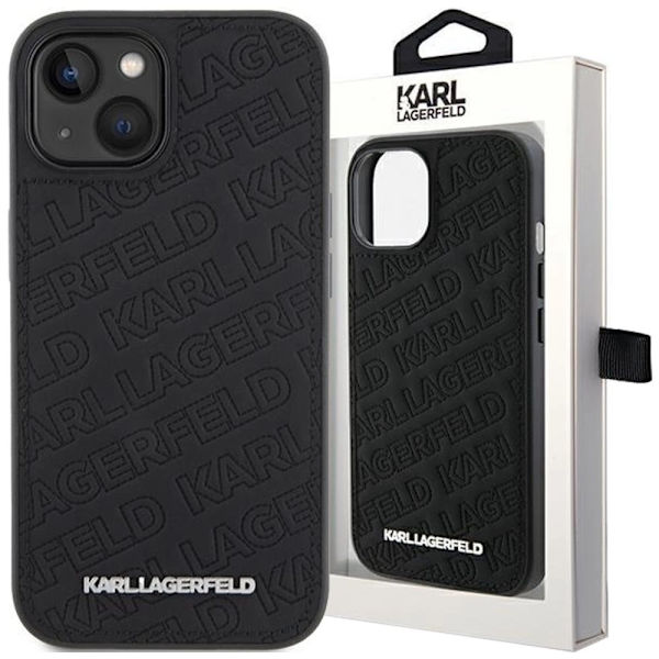 Karl Lagerfeld Quilted K Pattern Deksel til iPhone 15 Plus / 14 Plus - Svart