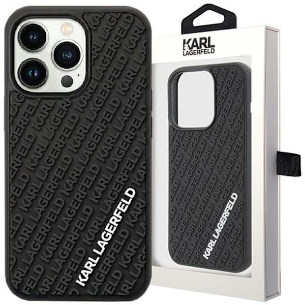 KARL LAGERFELD 3D RUBBER MULTI LOGO COVER TIL IPHONE 11 / XR - SORT