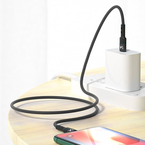 Wozinsky USB Type C - Lightning Power Delivery-kabel 18W 2m svart (WUC-PD-CL2B)