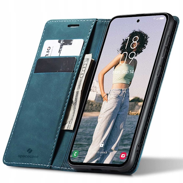 Spacecase Plånbok För Galaxy A32 5G Fodral Blåt