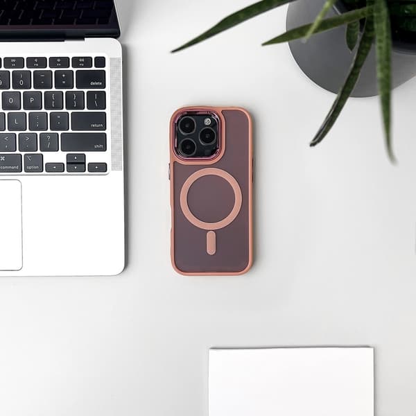 GLITTER CASE MAGSAFE TIL IPHONE 16 PRO - PINK MED GLITTER