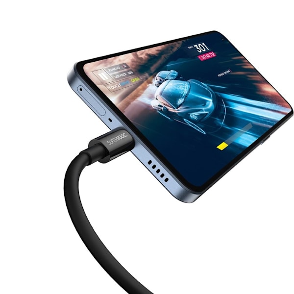 Baseus Superior Series SUPERVOOC USB-A-USB-C-kabel 65W 1m svart