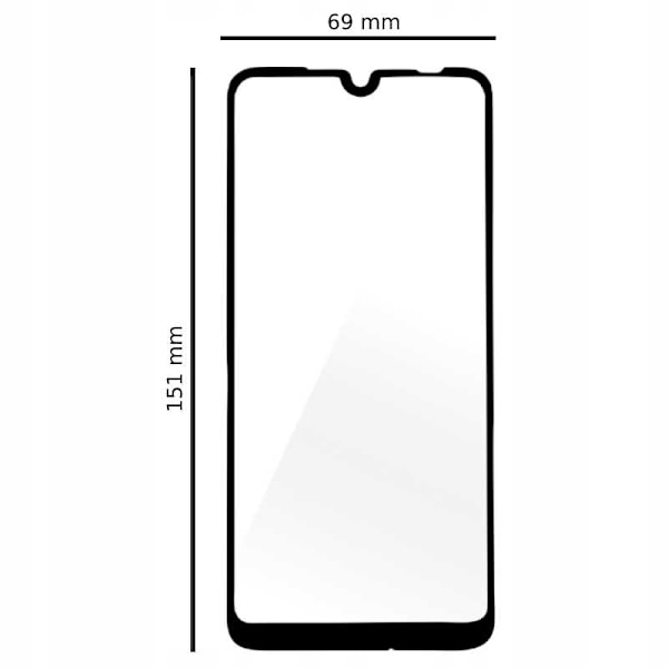 Spacecase 5D Härdat Glas För Xiaomi Redmi 7 Helt Glasskydd