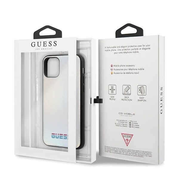 Guess GUHCN58BLD iPhone 11 Pro sølv/sølv hardt skall iriserende