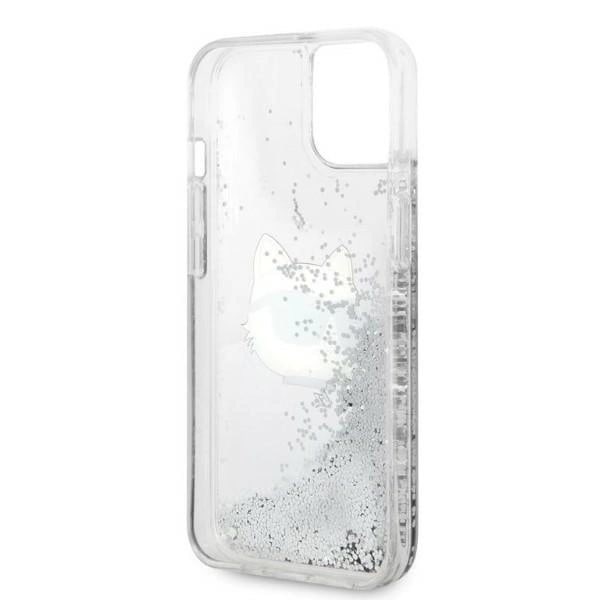 KARL LAGERFELD GLITTER CHOUPETTE HEAD COVER TIL IPHONE 14 PLUS - SØLV