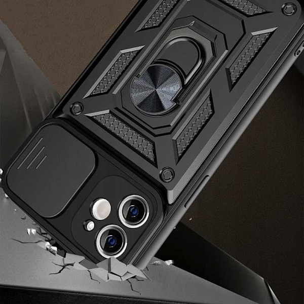 Spacecase Case Fall För Iphone 11 Svart Sc Camring Skydd