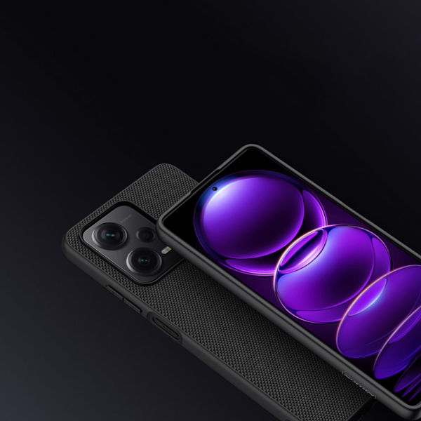 Nillkin Textured Case for Xiaomi Redmi Note 12 Pro+ forsterket nylonskall, svart
