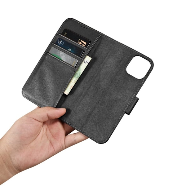 ICARER CASE CASE LÆDERCOVER TIL IPHONE 14 LÆDER SORT