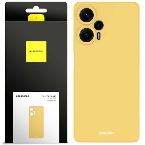 Spacecase Silikonecase Poco F5 Gul Skydd