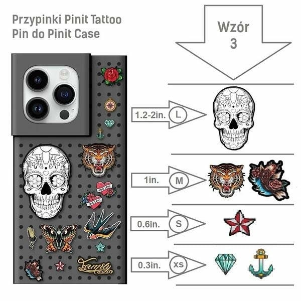 Pinit Tattoo Pins för Pinit Case Pattern 3