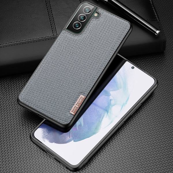 Nylonbelagt Dux Ducis Fino-deksel til Samsung Galaxy S22+ (S22 Plus) blå