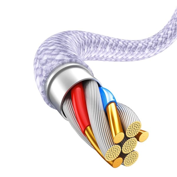 Baseus Dynamic 2-serien kabel USB-A - Lightning 2.4A 480Mb/s 1m lilla