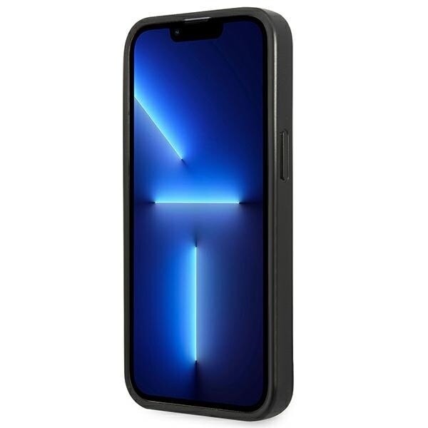 Guess GUHCP14SPSATLG iPhone 14 6.1 sølv/sølv hardt deksel SaffianoTriangle Logo