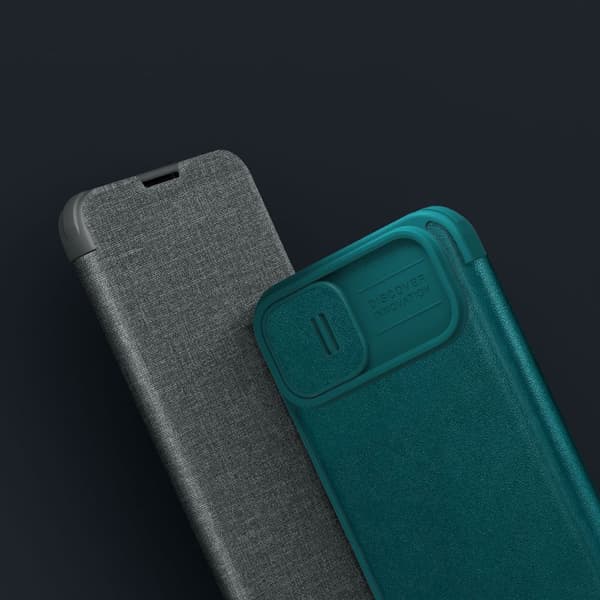 NILLKIN CASE CASE HUSDÆKNING MED FLIP TIL IPHONE 14+ GRØN