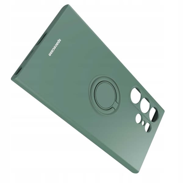 Spacecase Silikonecase Ring För Samsung Galaxy S24 Ultra Mörkgrön