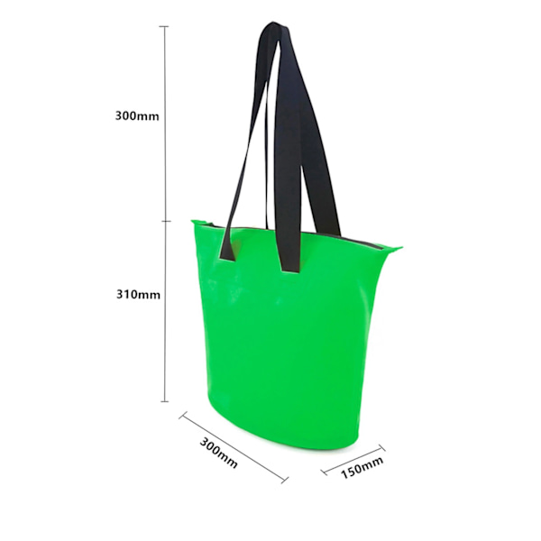 VANDTÆT 11L PVC TASKE - GRØN