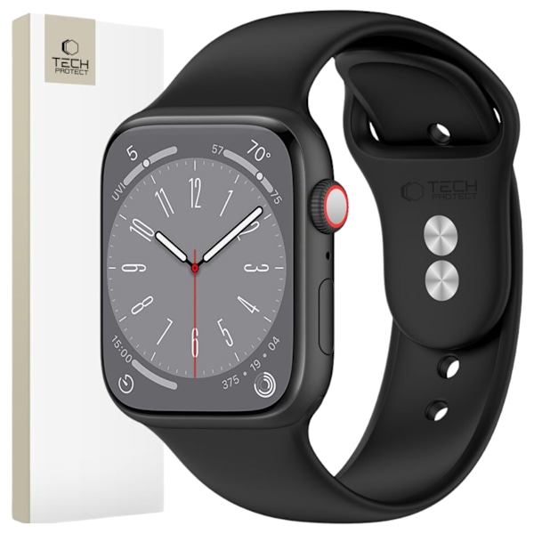 TECH-PROTECT SILIKONE APPLE WATCH 4 / 5 / 6 / 7 / 8 / 9 / SE / ULTRA 1 / 2 (42 / 44 / 45 / 49 MM) SORT