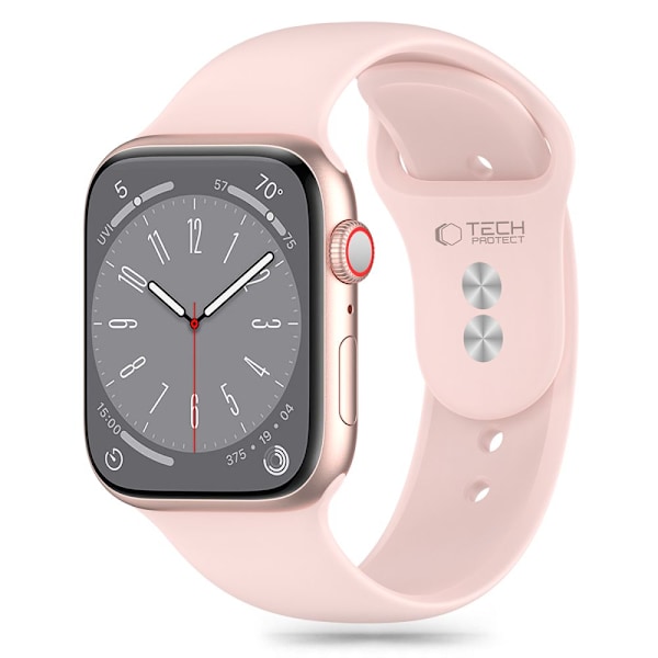 TECH-PROTECT SILIKONE APPLE WATCH 4 / 5 / 6 / 7 / 8 / 9 / SE (38 / 40 / 41 MM) LYS PINK