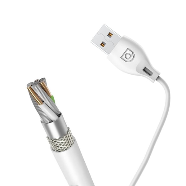 Dudao mikro USB-kabel 2,4A 2m hvit (L4M 2m hvit)