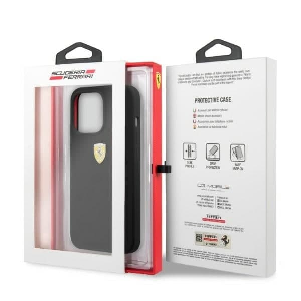 FERRARI SILIKONE MAGSAFE ETUI TIL IPHONE 13 PRO / IPHONE 13 - SORT