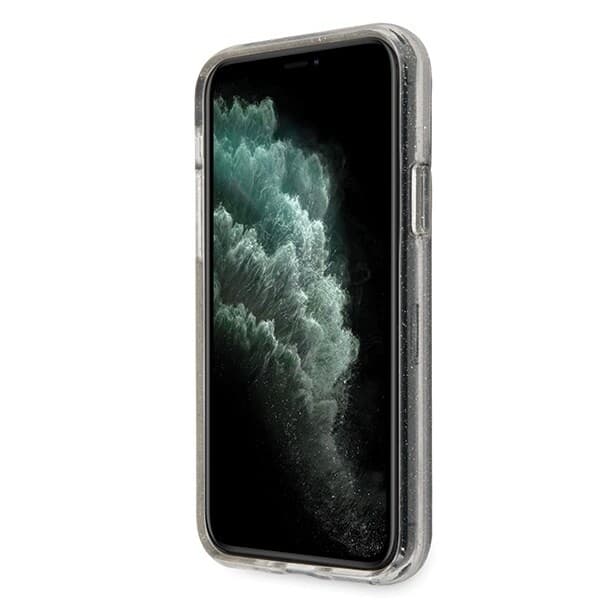 Guess GUHCN65PCGLSI iPhone 11 Pro Max sølv/sølv hardt deksel Glitter