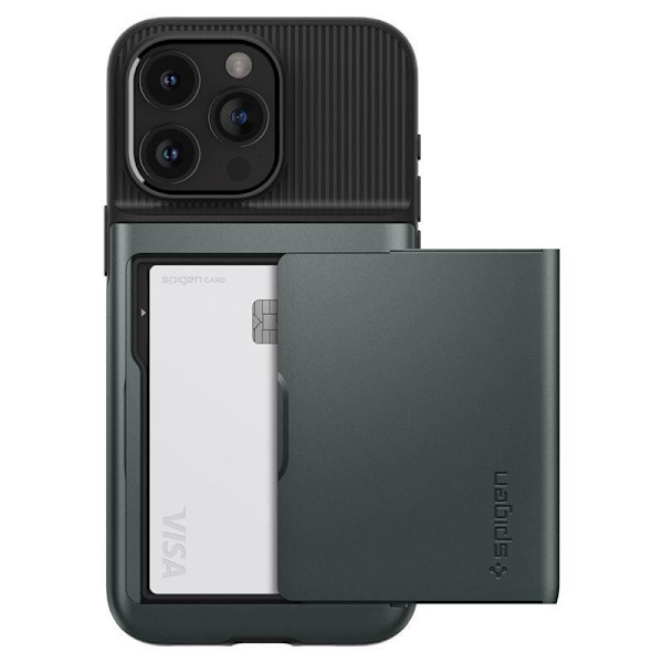 Spigen Slim Armor CS, dyp grønn - iPhone 15 Pro
