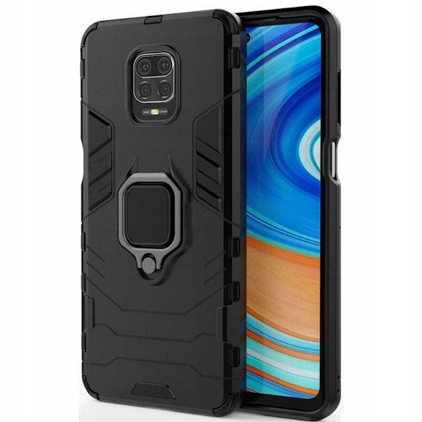 Spacecase Case X-Ring Cover För Xiaomi Redmi Note 9S 9 Pro Black