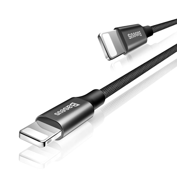 Baseus Yiven stoffflettekabel USB / Lightning 1,8M svart (CALYW-A01)
