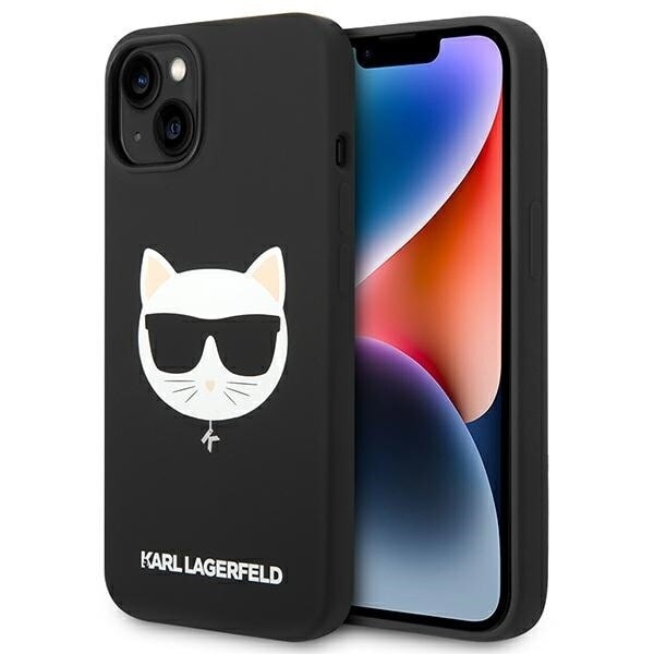 Karl Lagerfeld KLHMP14MSLCHBK iPhone 14 Plus 6.7 hardt deksel svart/svart silikon Choupette Head Magsafe