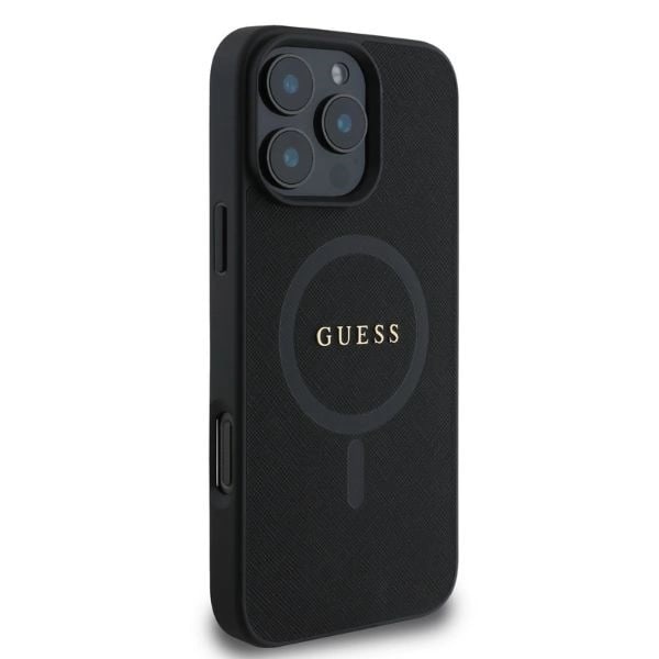 GUESS SAFFIANO CLASSIC LOGO MAGSAFE ETUI TIL IPHONE 16 PRO MAX - SORT