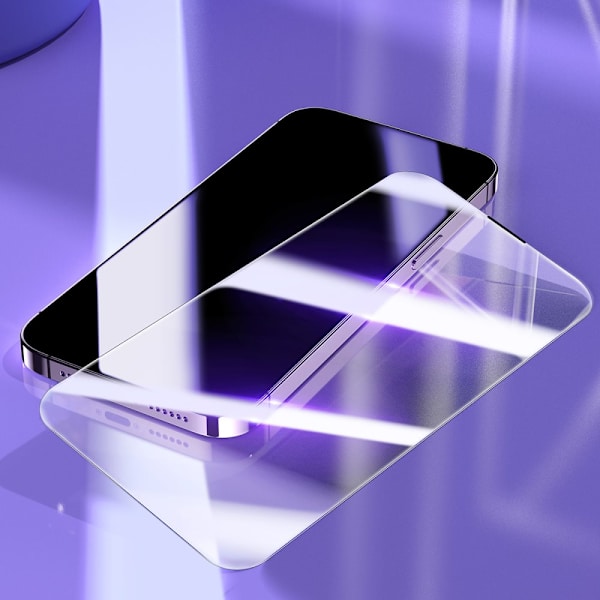 Baseus-serien 2x herdet glass for iPhone 14 Pro fullskjermside, 0,3 mm høyttalerdeksel + monteringsramme