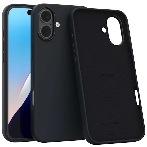 Spacecase Case Cover För Iphone 16 Plus För Magsafe Black