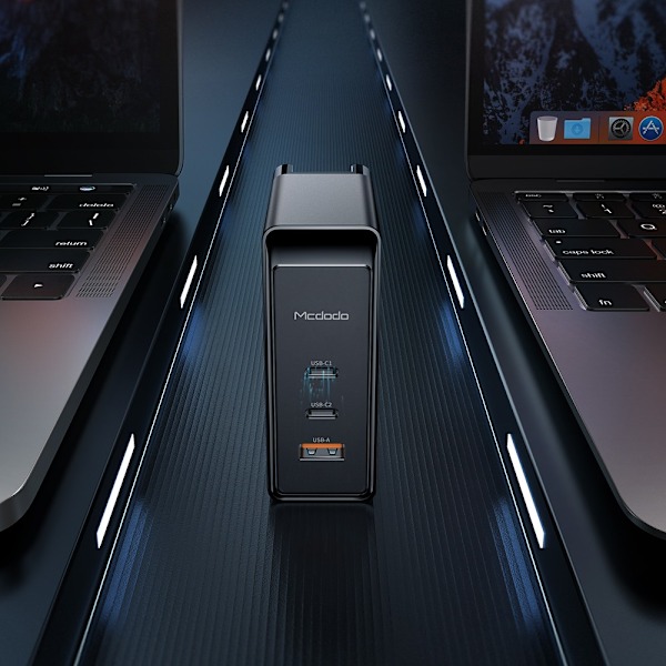 MCDODO SNABBLADDARE STRÖMFÖRSÖRJNING CUBE 3X USB-C PD USB-A GAN 100W