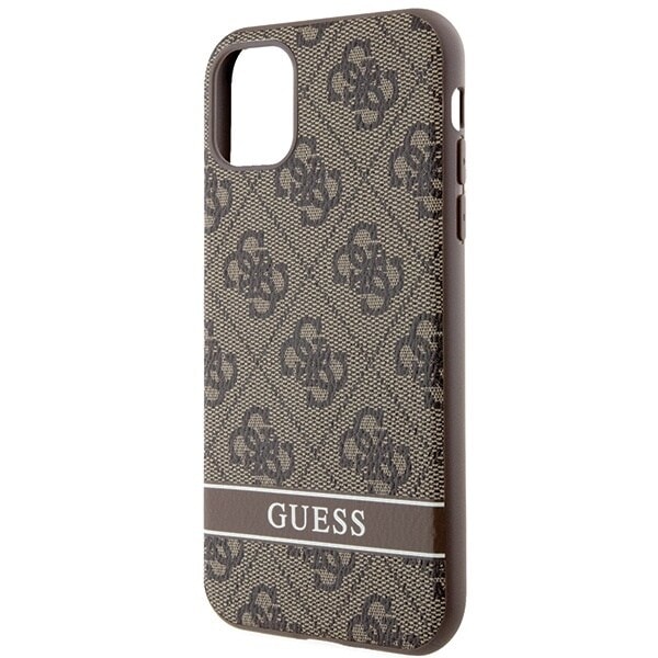 Guess GUHCN61P4SNW deksel til iPhone 11 / Xr - brun 4G Stripe