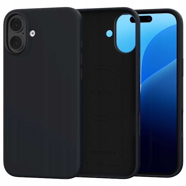 Spacecase Case Cover För Iphone 16 Plus För Magsafe Black
