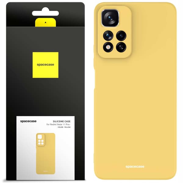 Spacecase Silikonfodral För Xiaomi Redmi Note 11 Pro+ Yellow