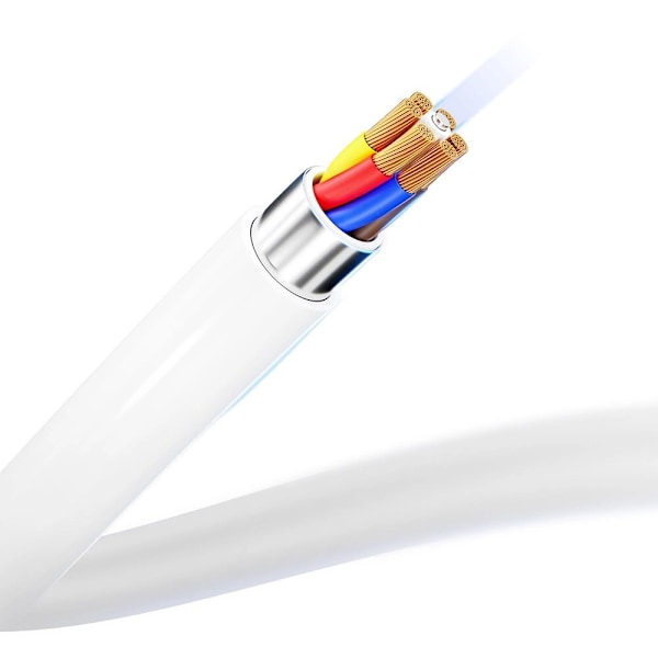 3mk Hyperkabel USB-C / USB-C 100W 2m - hvit